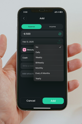 Add Recurring Transactions
